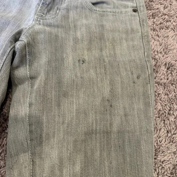 Forever 21 Grey Straight Leg Jeans Distressed Wear Marks Size 24 - Picture 6 of 10